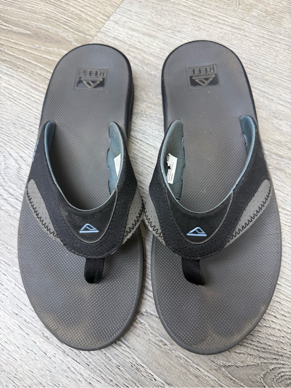 Reef Black and Gray Men's Flip Flops
